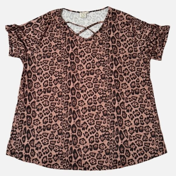 Grace & Emma Animal Print Tunic, Size 2XL - Picture 1 of 4